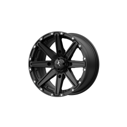 4x Black MSA Off-Road Wheel Center Caps With Star Emblems - Fits All MSA-CAP Styles (BC-770, S1204-01, STAR-BLACK)