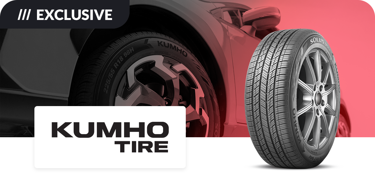 Get up to $60 back when you purchase a set of four (4) select Kumho tires
