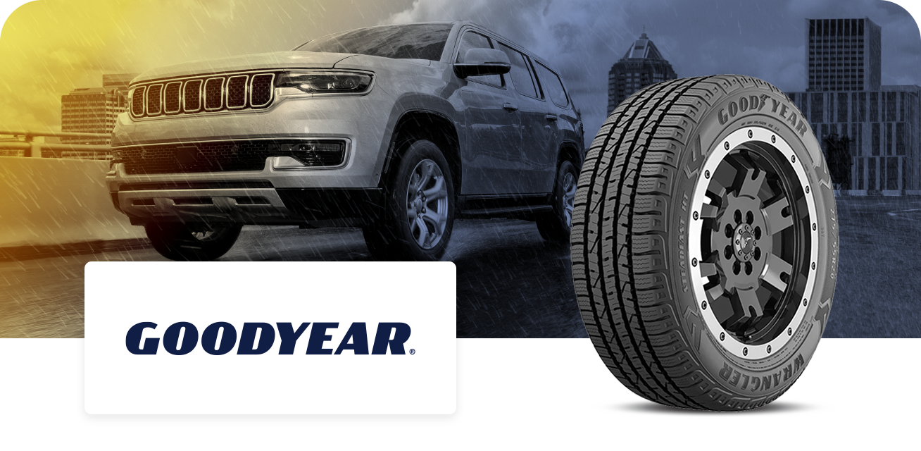 Get up to $80 back when you purchase a set of four (4) select Goodyear tires