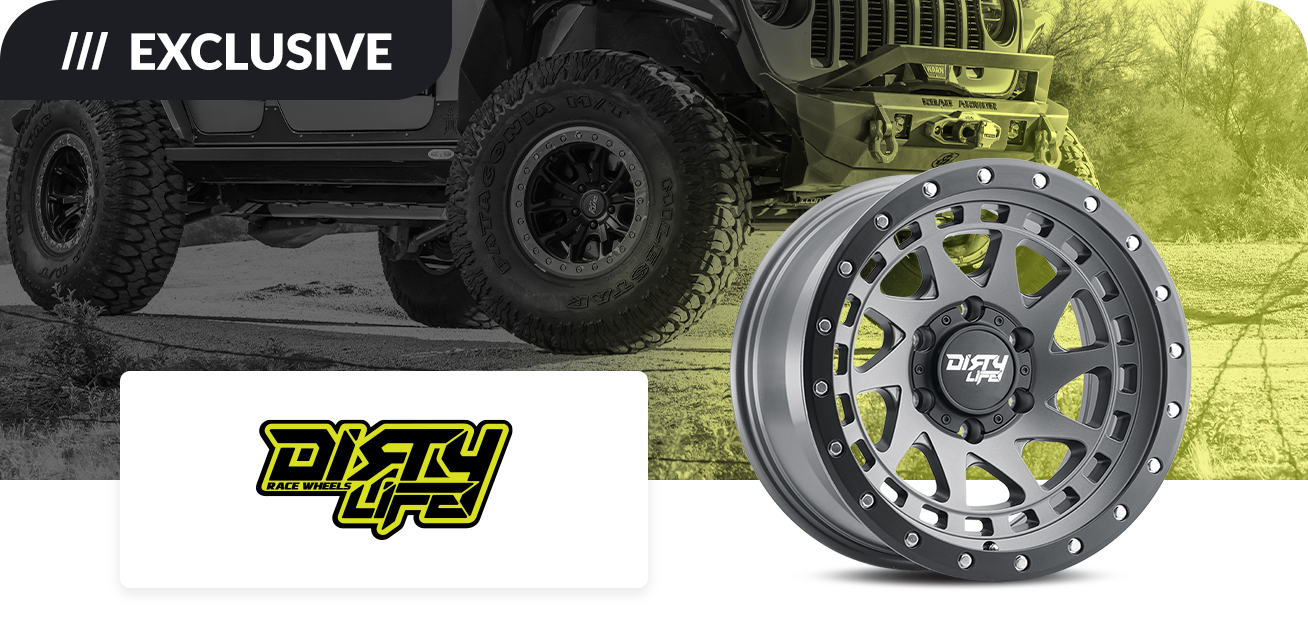 Get $100 back when you purchase a set of four (4) select Dirty Life wheels