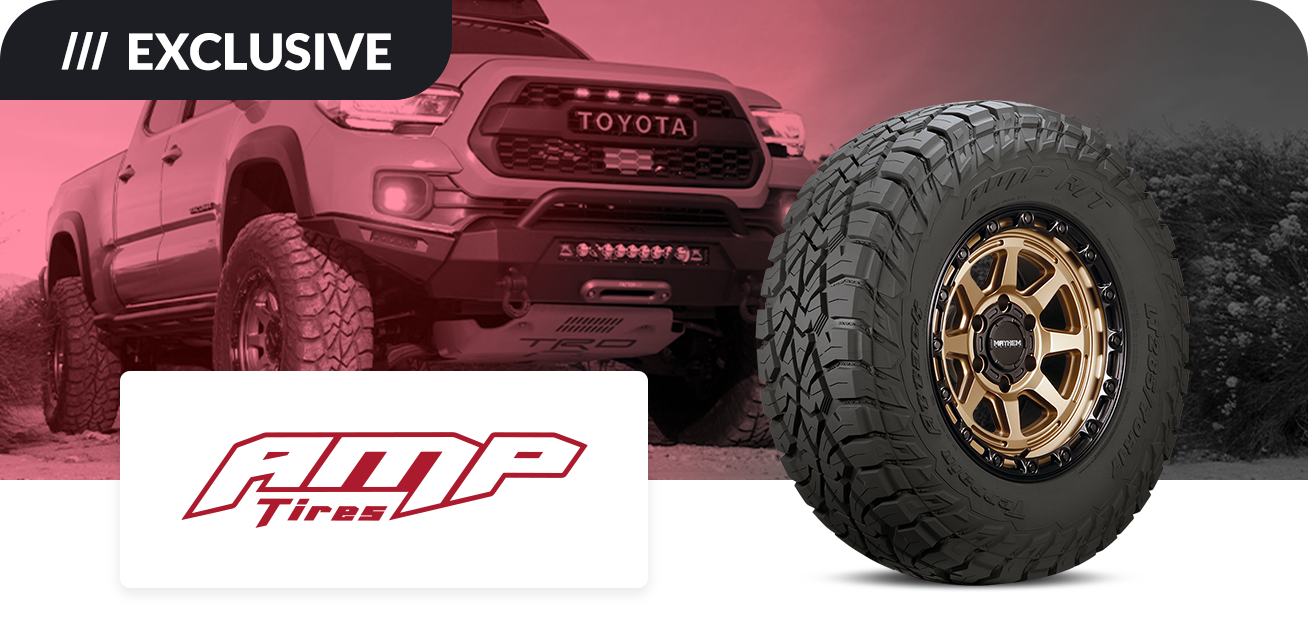 Get $40 back when you purchase a set of four (4) select AMP tires