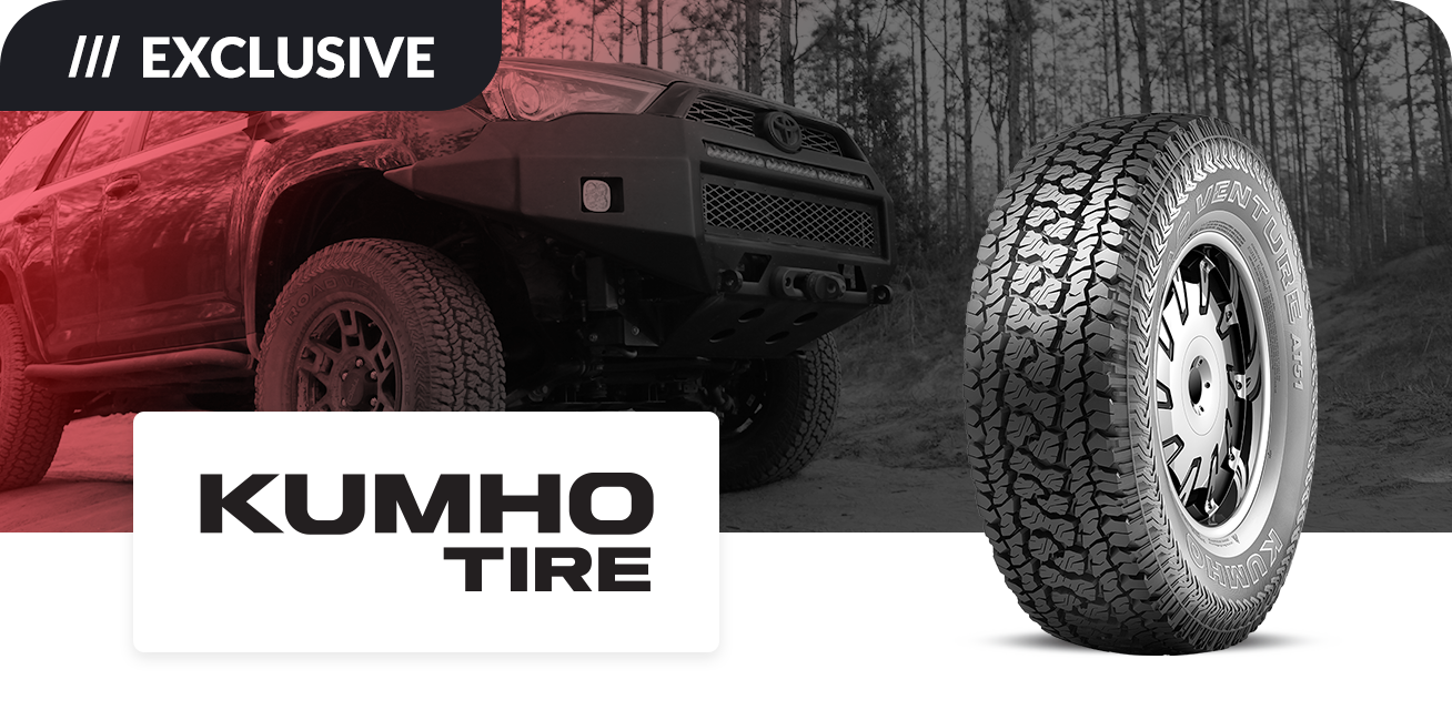 Get up to $65 back when you purchase a set of four (4) select Kumho tires