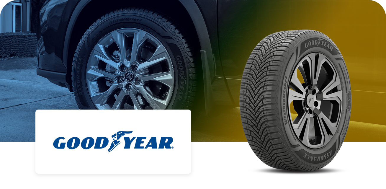 Get up to $80 back when you purchase a set of four (4) select Goodyear tires