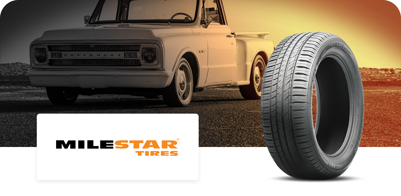 Get $50 back when you purchase a set of four (4) select Milestar tires