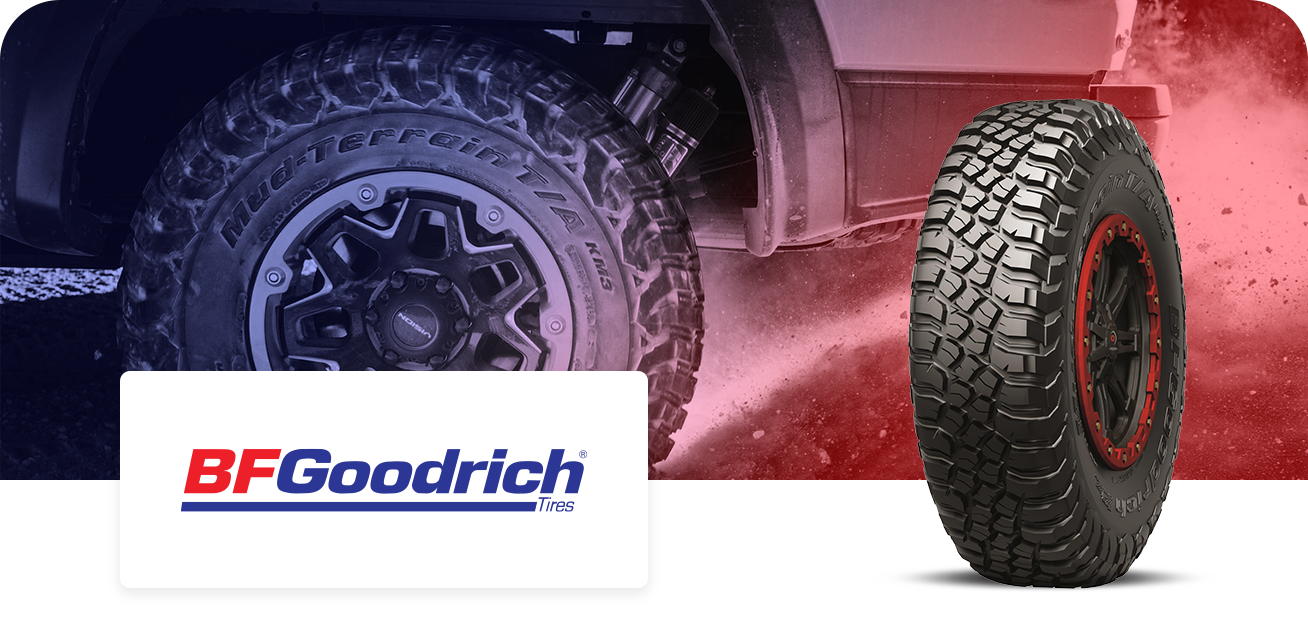 Get up to $100 back when you purchase a set of four (4) select BFGoodrich tires