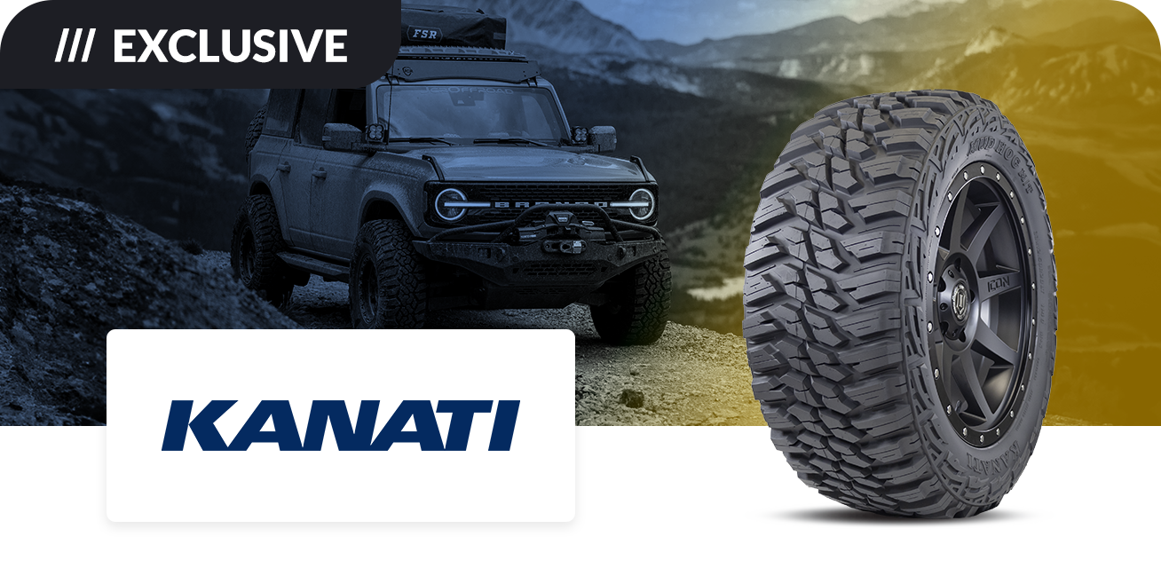 Get $50 back when you purchase a set of four (4) select Kanati tires