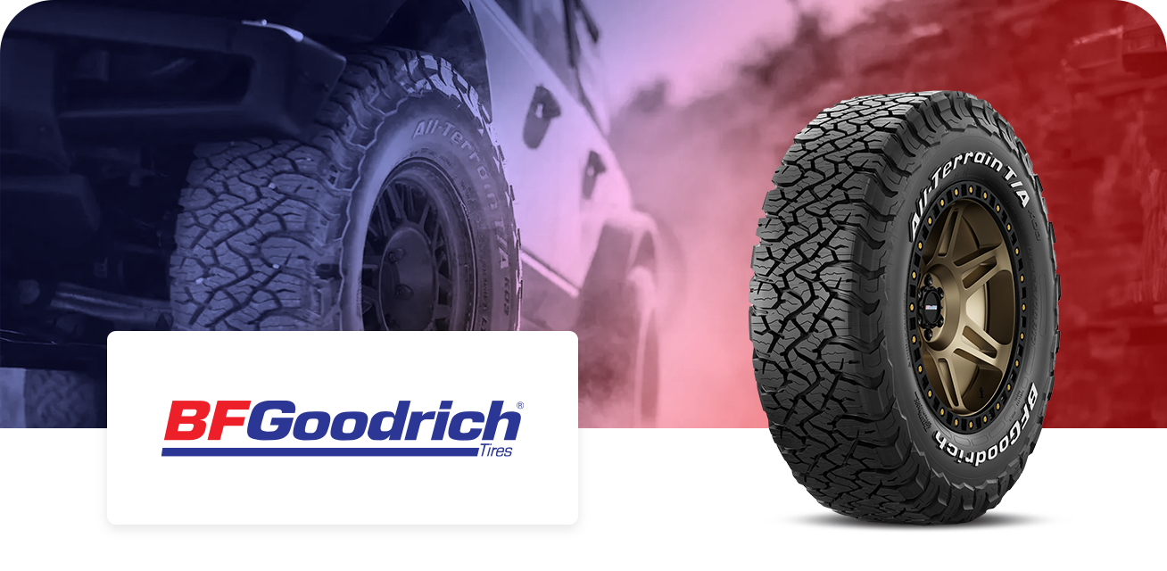 Get $80 back when you purchase a set of four (4) select BFGoodrich tires