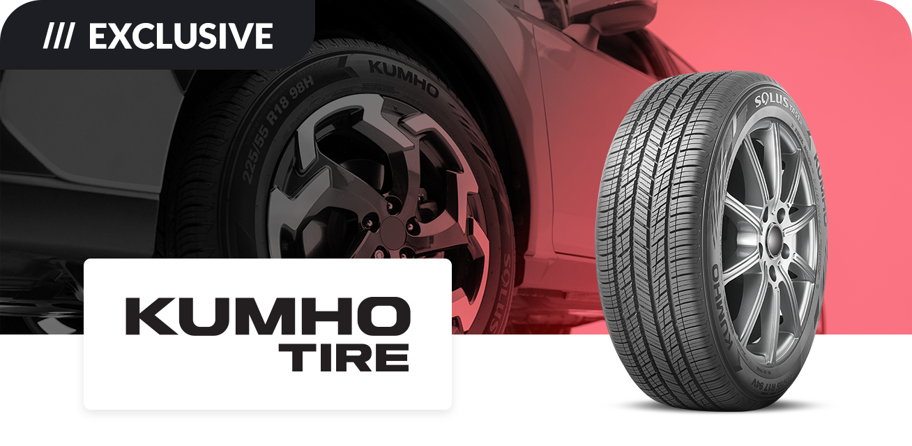 Get $50 back when you purchase a set of four (4) select Kumho tires
