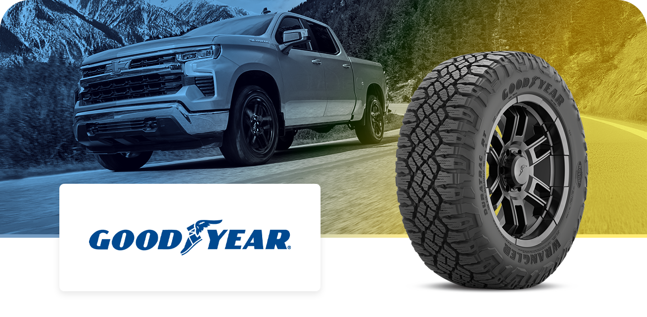 Get up to $100 back when you purchase a set of four (4) select Goodyear tires