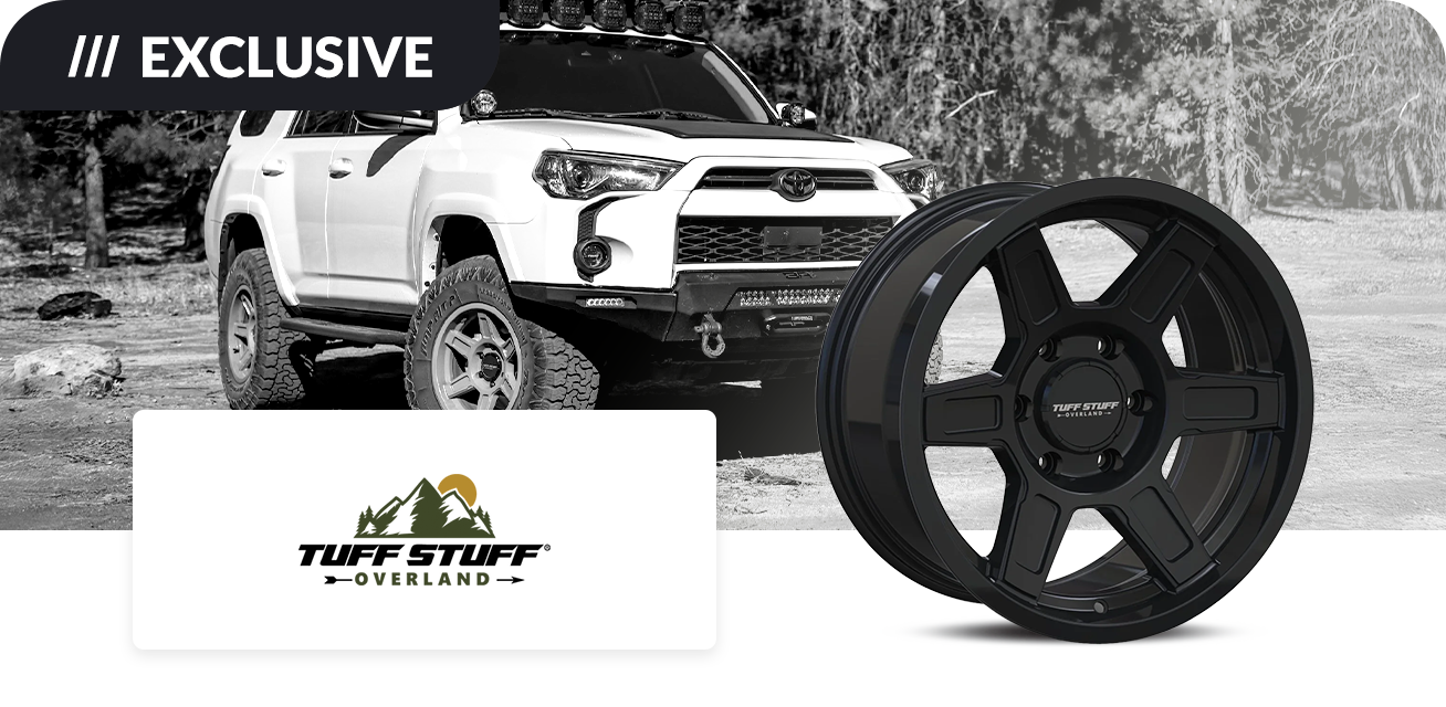 Get $80 back when you purchase a set of four (4) select Tuffstuff wheels