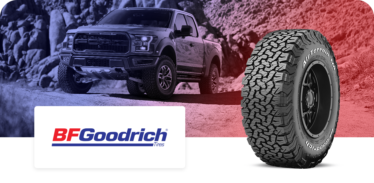 Get up to $100 back when you purchase a set of four (4) select BFGoodrich tires