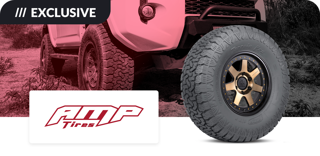 Get $100 back when you purchase a set of four (4) select AMP tires
