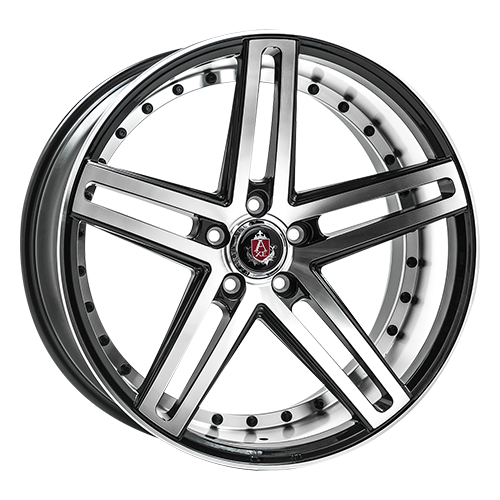 Axe Wheel EX20 20 x 8.5, 5x120, 38 lbs Black And Polished Face Wheels ...