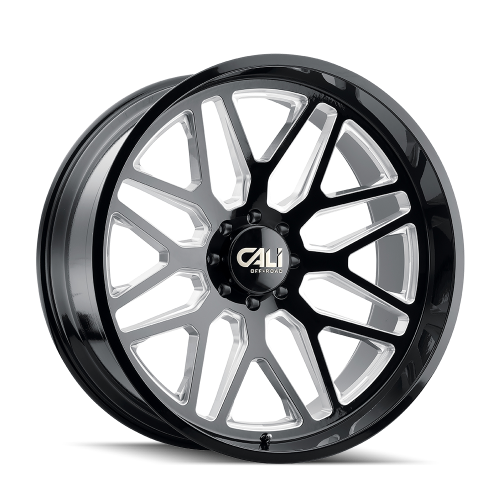 Cali OffRoad INVADER 26 x 14, 6x135, 66 lbs GLOSS BLACK/MILLED SPOKES